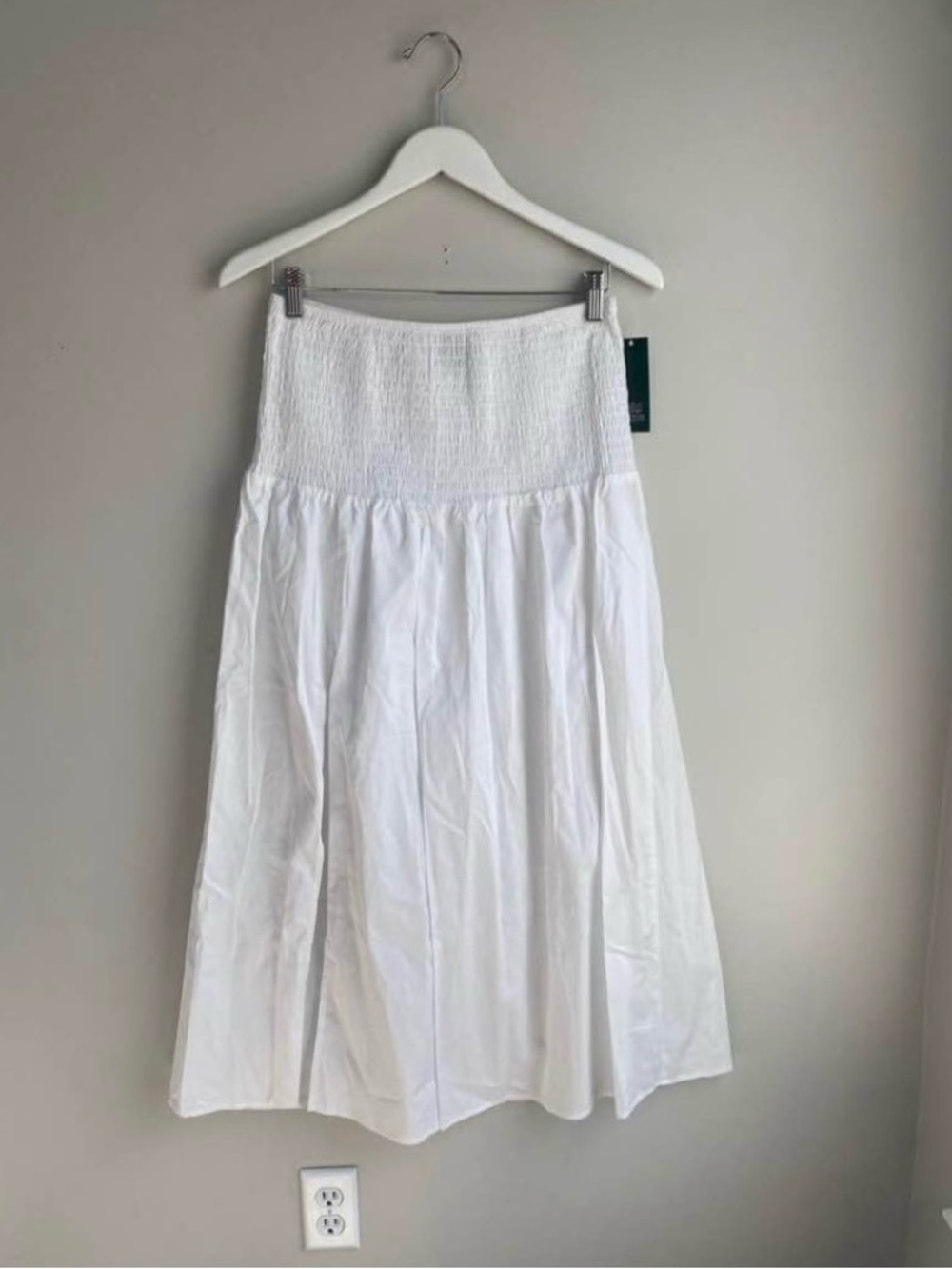 wild fable White Smocked Midi Skirt